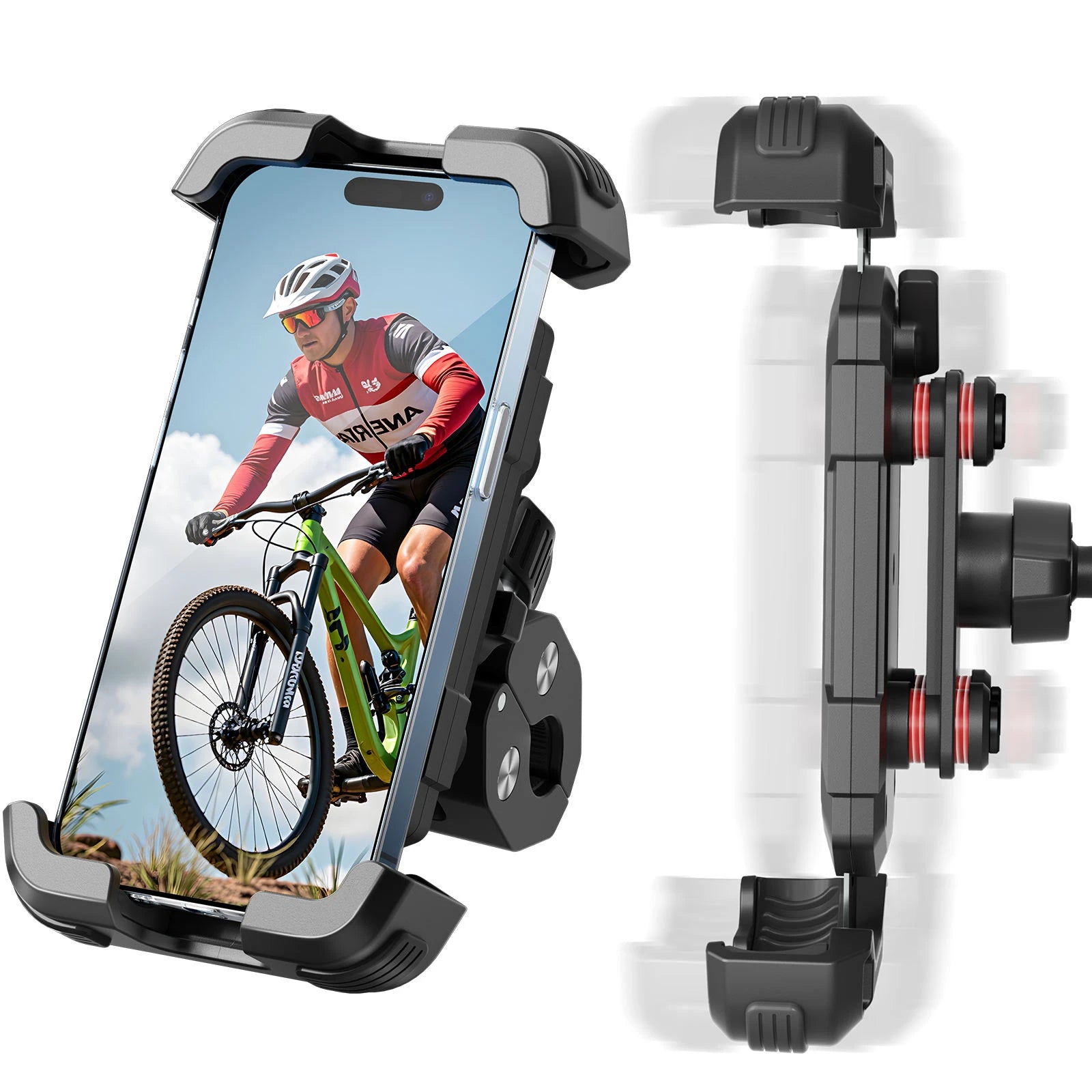 360 Degree Rotation Adjustable Waterproof Flexible ABS Magnet Smart Tracking Bicycle Motorcycle Desk Phone Mount Automatic Bike