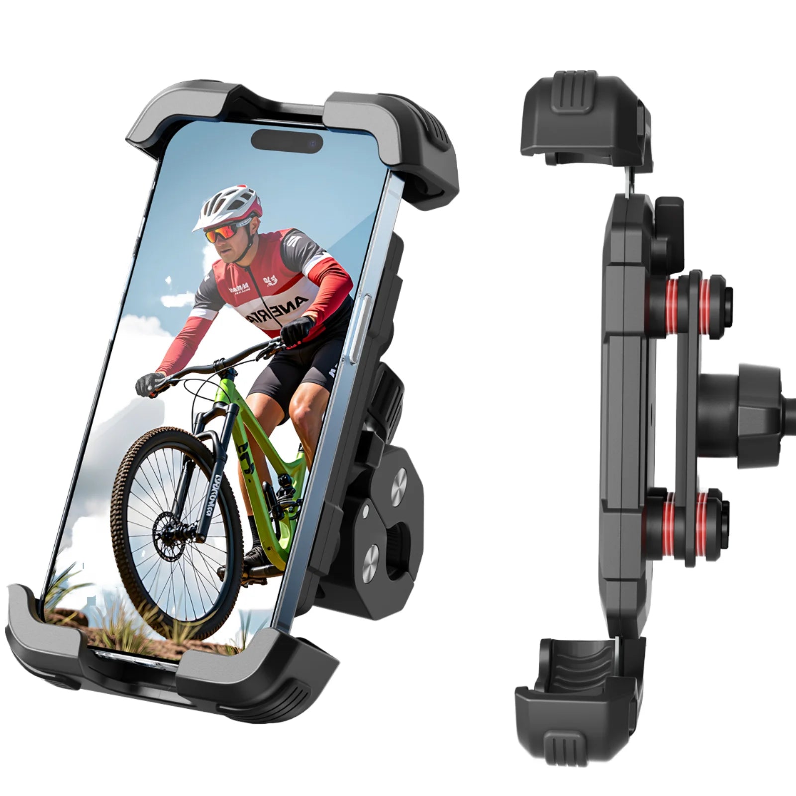 360 Degree Rotation Adjustable Waterproof Flexible ABS Magnet Smart Tracking Bicycle Motorcycle Desk Phone Mount Automatic Bike