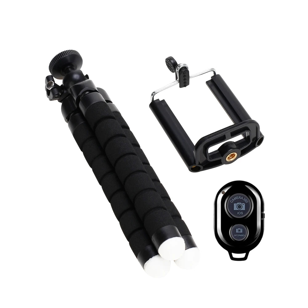 Flexible Phone Tripod with Bluetooth Remote