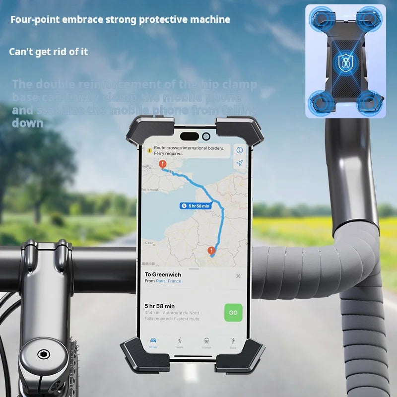 JG-360 Smart Phone Mount for Bicycles Motorcycles One-Click Lock Installation Shock-Absorbing Waterproof Flexible Adjustable
