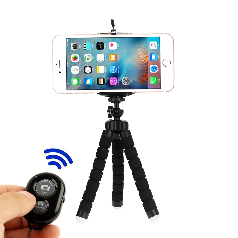Flexible Phone Tripod with Bluetooth Remote