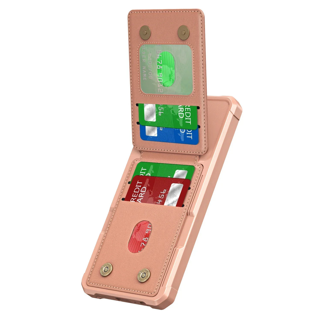 For Samsung S26 S25 S24 S23 S22 Ultra Plus FE A57 A37 A17 A56 A36 A16 A55 A35 A15 Wallet Case with Card Holder Slot Phone Cover