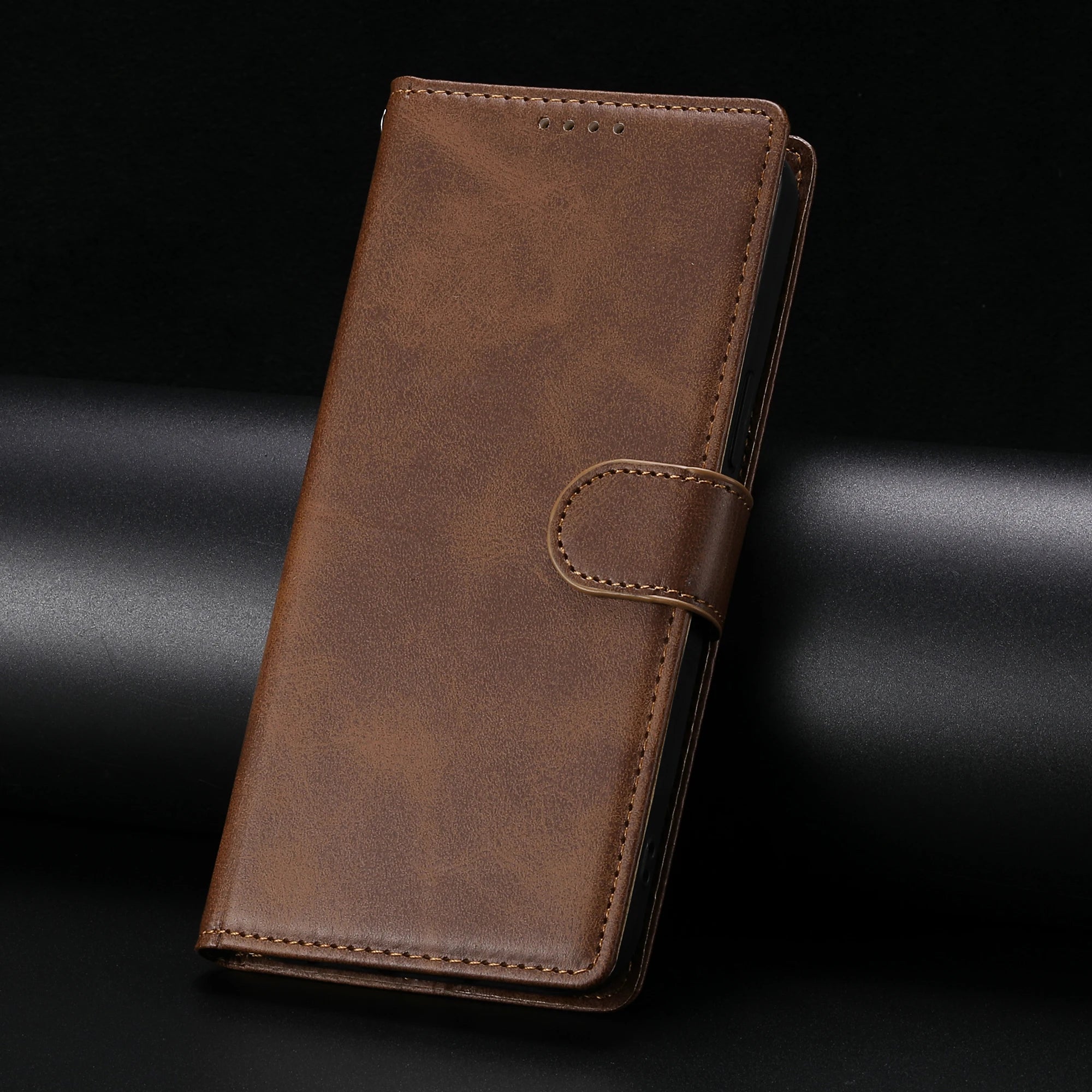 Professional Leather Wallet Case with Card Slots Compatible with Samsung