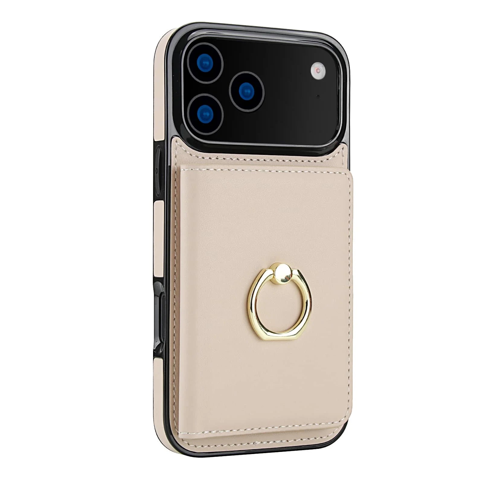Leather Wallet Case with Card Holder, RFID Blocking, 360° Magnetic Ring Stand.Leather Case For iPhone 18 Pro Max 17 16 15 14 13 Plus Air