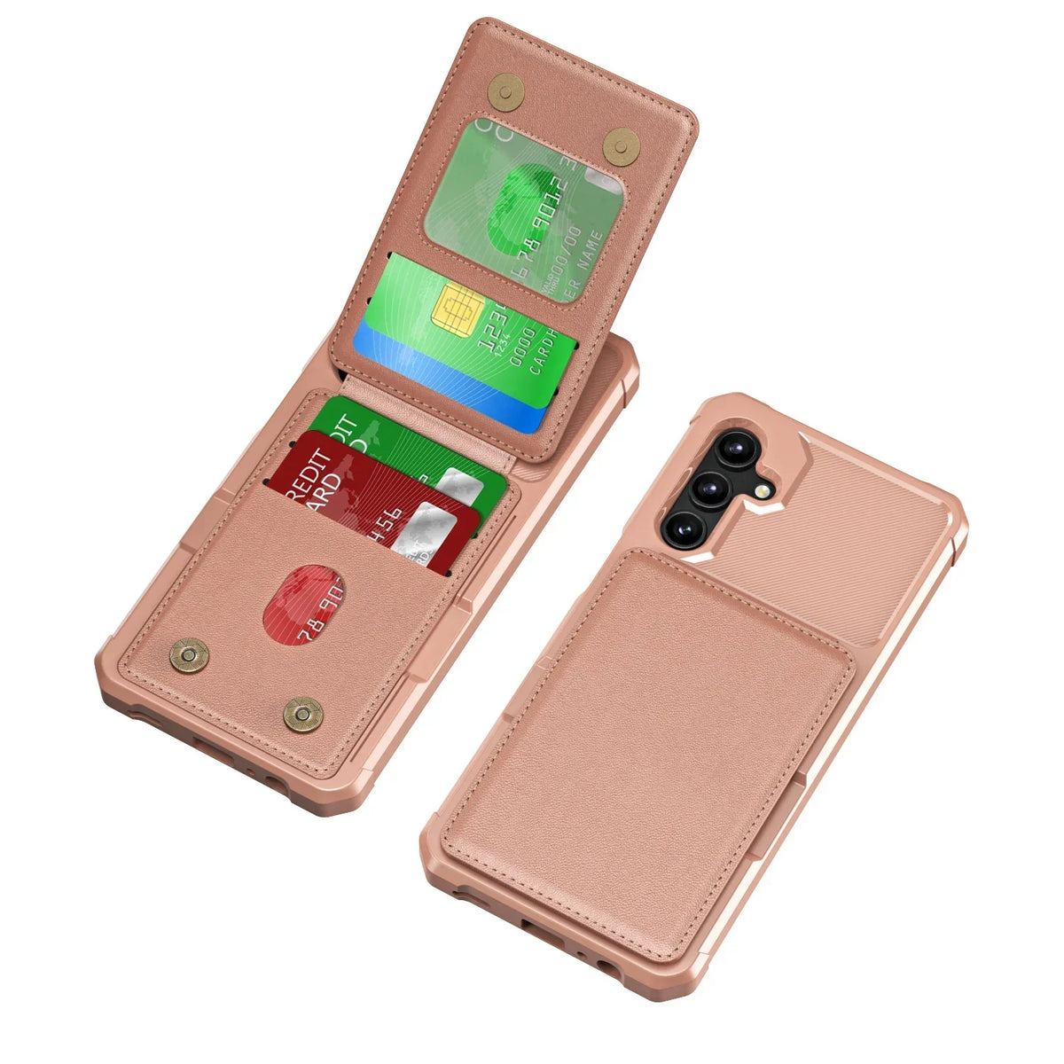 For Samsung S26 S25 S24 S23 S22 Ultra Plus FE A57 A37 A17 A56 A36 A16 A55 A35 A15 Wallet Case with Card Holder Slot Phone Cover