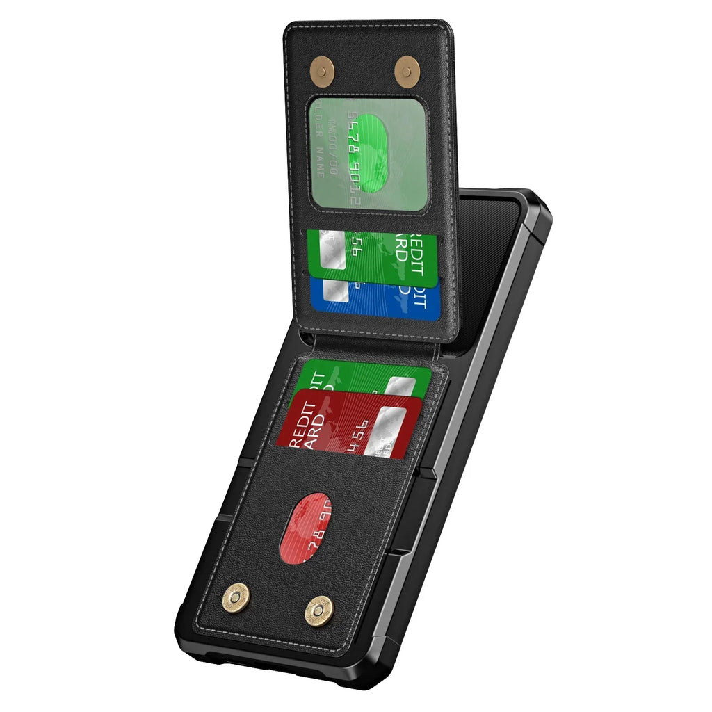 For Samsung S26 S25 S24 S23 S22 Ultra Plus FE A57 A37 A17 A56 A36 A16 A55 A35 A15 Wallet Case with Card Holder Slot Phone Cover