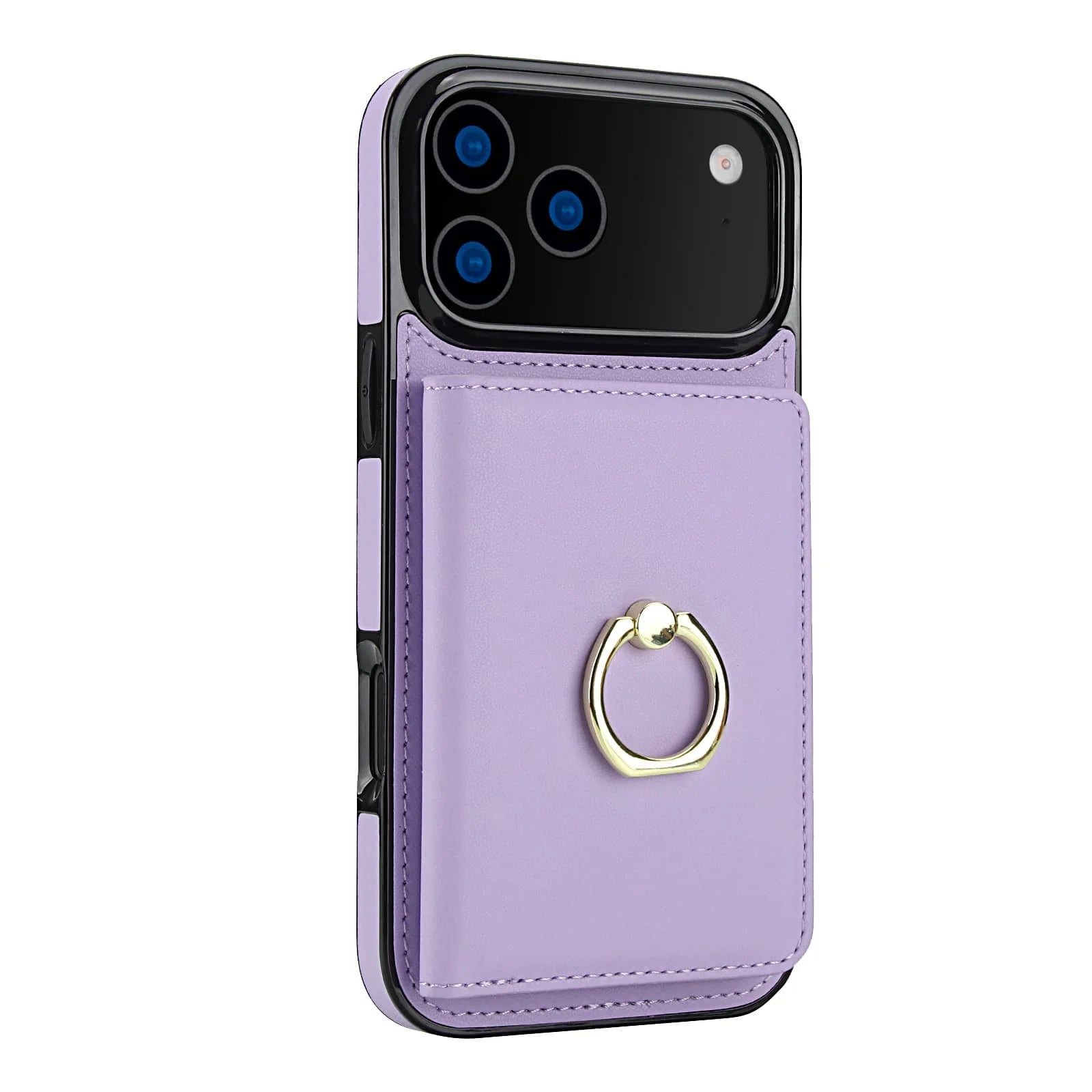 Leather Wallet Case with Card Holder, RFID Blocking, 360° Magnetic Ring Stand.Leather Case For iPhone 18 Pro Max 17 16 15 14 13 Plus Air