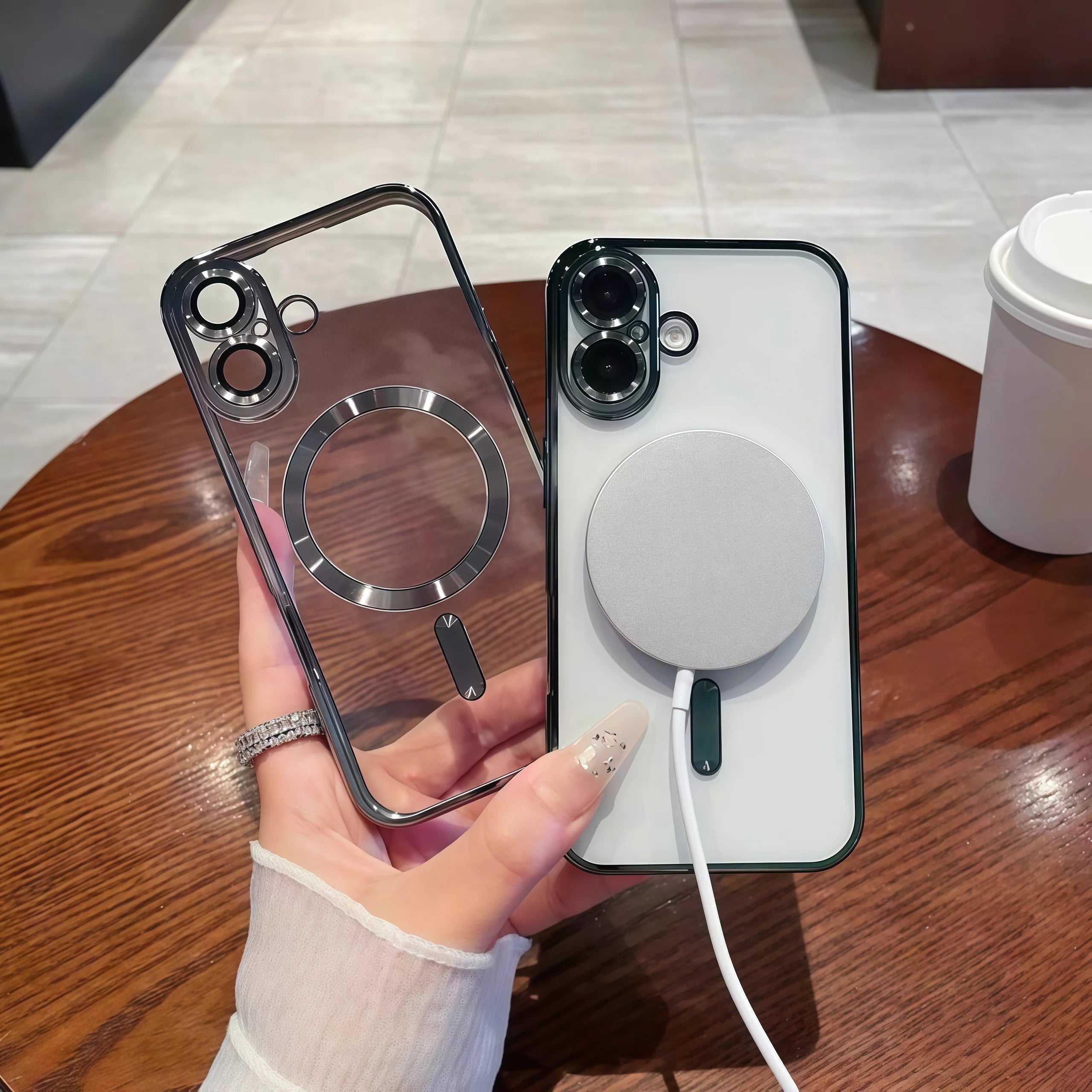 Camera Protection Clear Luxury Plating Cover Soft TPU Drop Protective With Magnetic Phone Case For IPhone17Pro Max/17Pro/Air/17