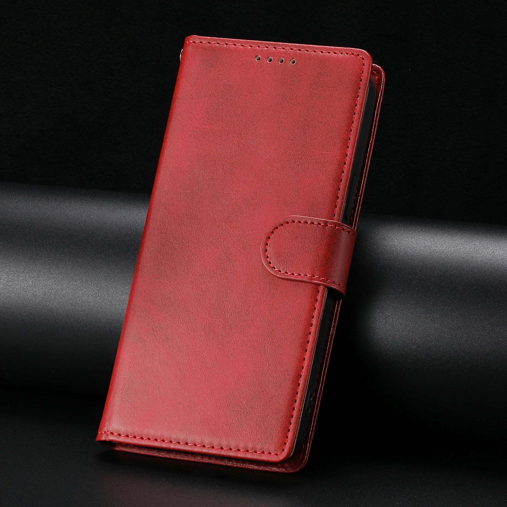 Professional Leather Wallet Case with Card Slots Compatible with Samsung