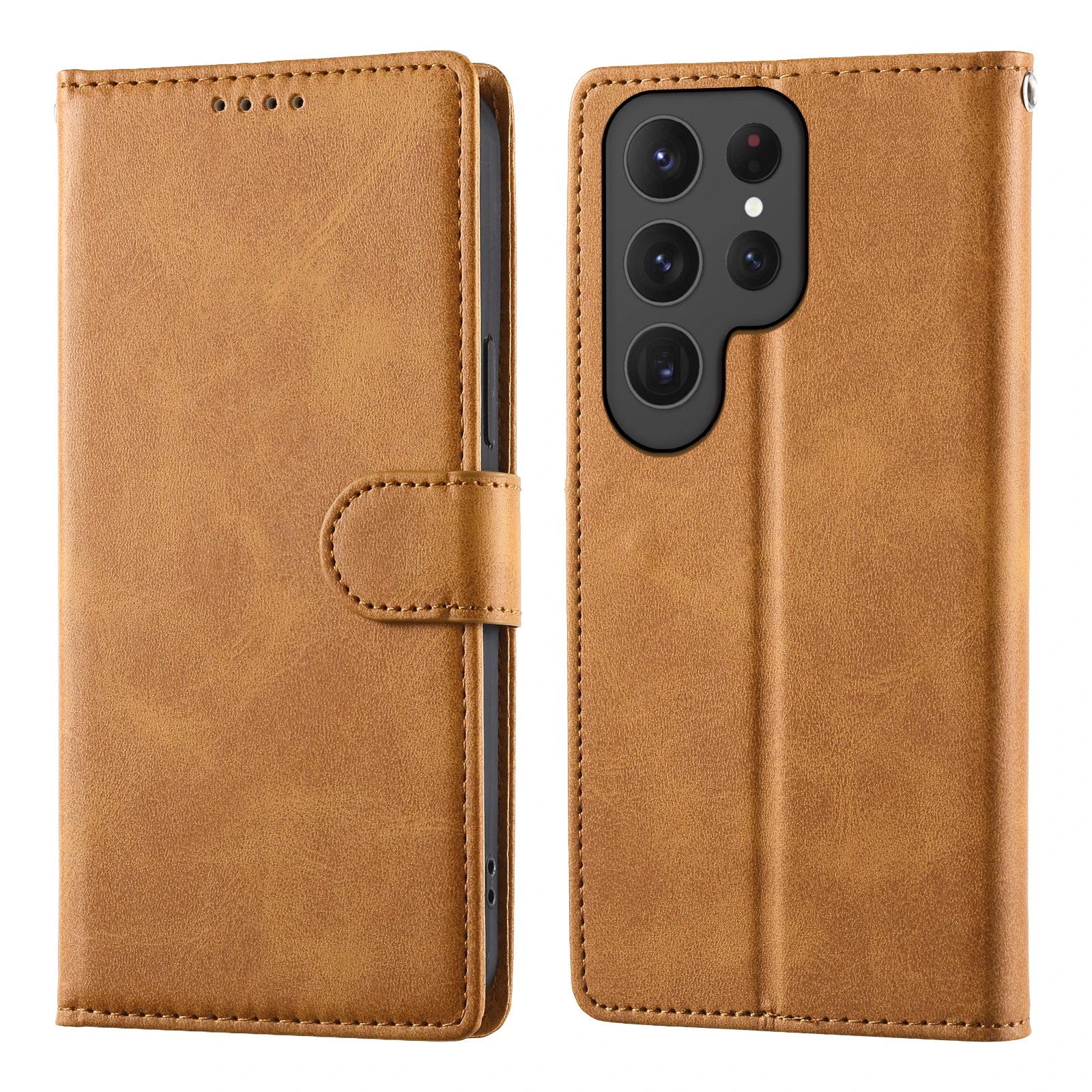 Professional Leather Wallet Case with Card Slots Compatible with Samsung