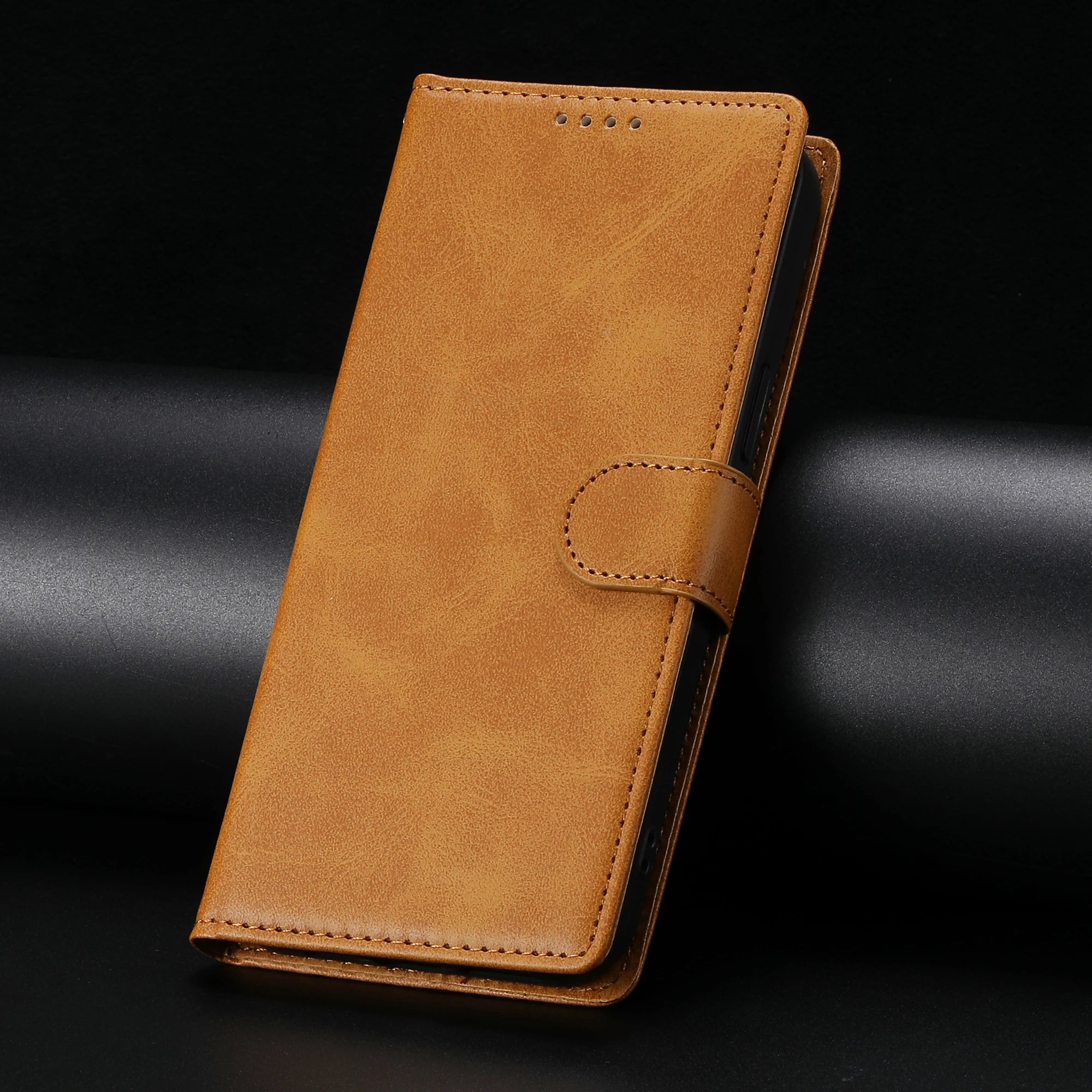Professional Leather Wallet Case with Card Slots Compatible with Samsung