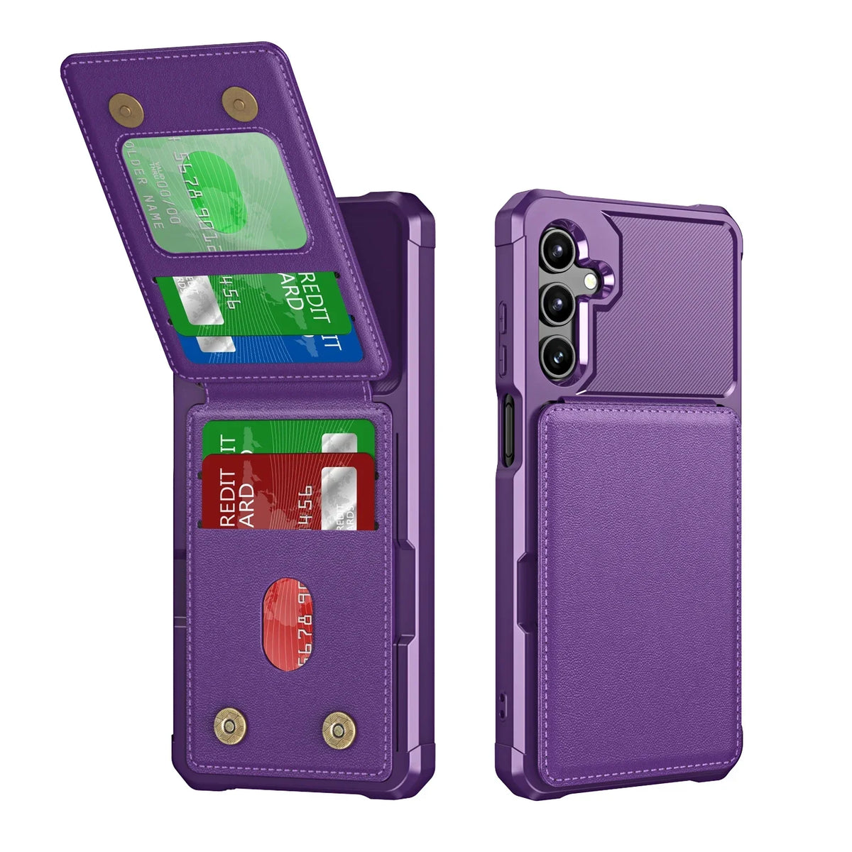 For Samsung S26 S25 S24 S23 S22 Ultra Plus FE A57 A37 A17 A56 A36 A16 A55 A35 A15 Wallet Case with Card Holder Slot Phone Cover