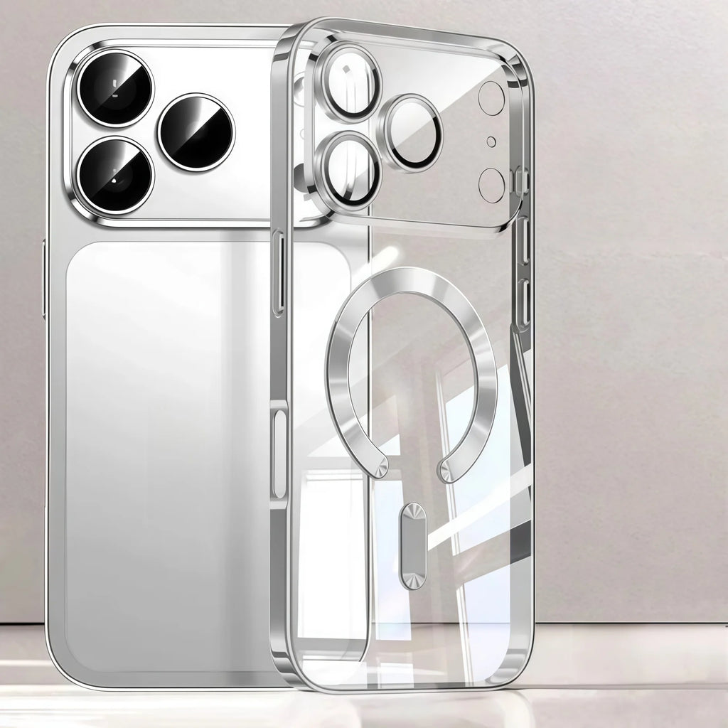 Camera Protection Clear Luxury Plating Cover Soft TPU Drop Protective With Magnetic Phone Case For IPhone17Pro Max/17Pro/Air/17