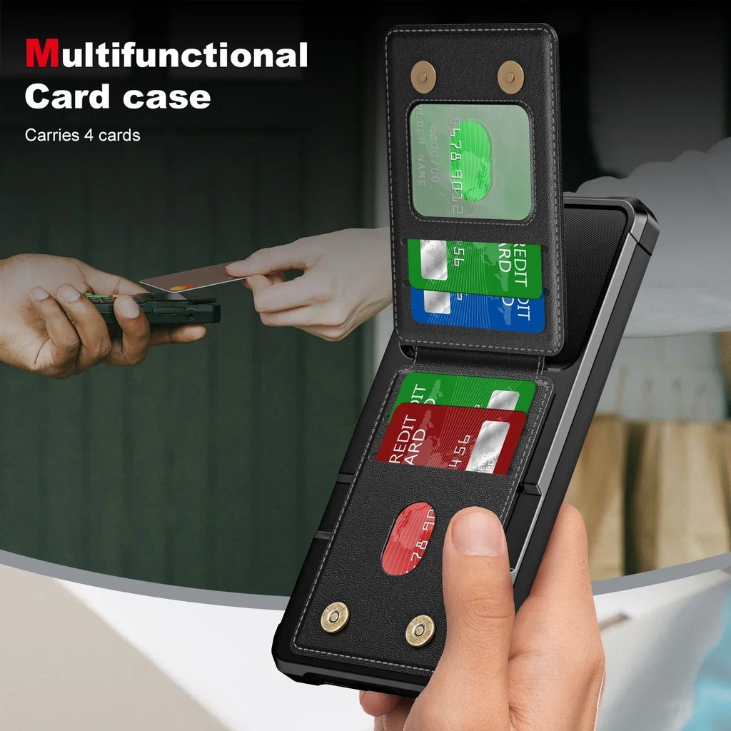 For Samsung S26 S25 S24 S23 S22 Ultra Plus FE A57 A37 A17 A56 A36 A16 A55 A35 A15 Wallet Case with Card Holder Slot Phone Cover