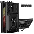 PKCASE Card Slot Back Case For Samsung S26 S25 S24 S23 FE Ultra Plus Note 20 Ultra Cover