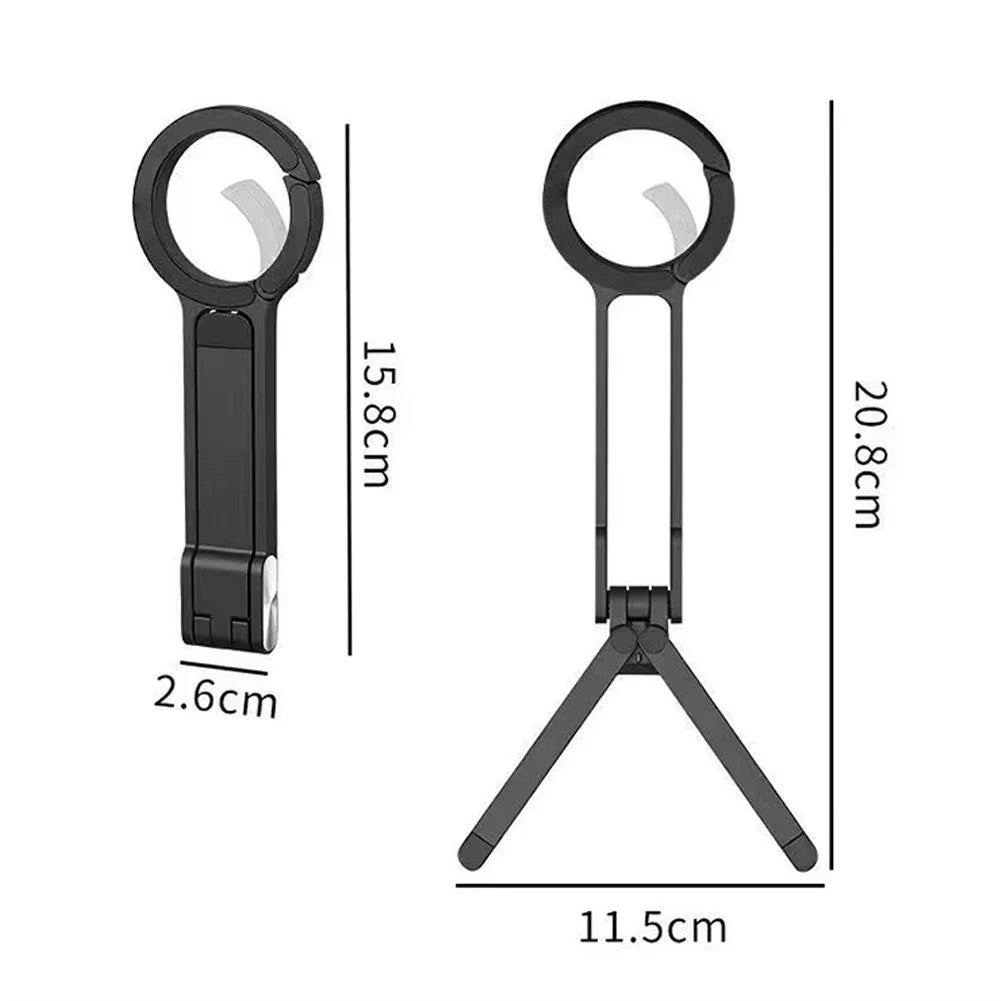 Foldable Phone Tripod Carabiner-Mounted For iPhone 17 16 15 Portable Dual-sided Magnetic Tripod Desk Mount Phone Handle Holder