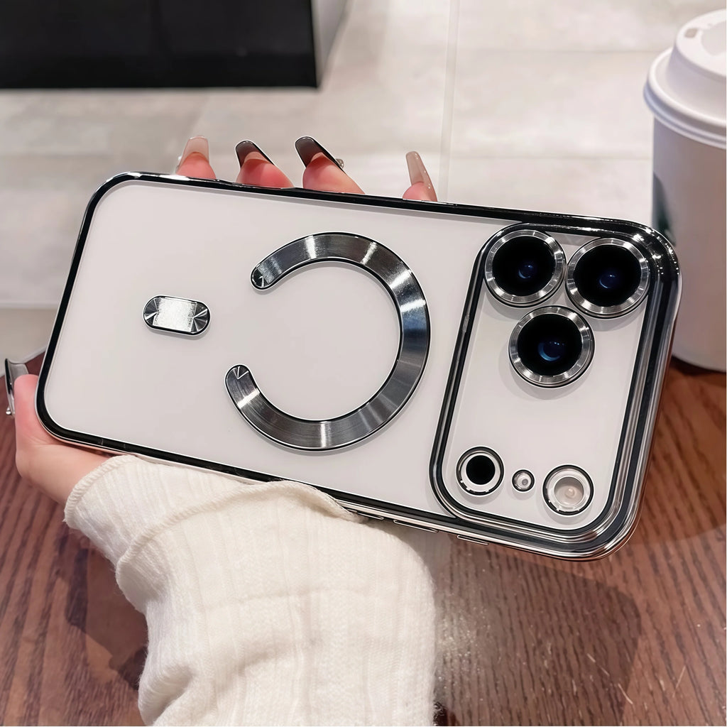Camera Protection Clear Luxury Plating Cover Soft TPU Drop Protective With Magnetic Phone Case For IPhone17Pro Max/17Pro/Air/17