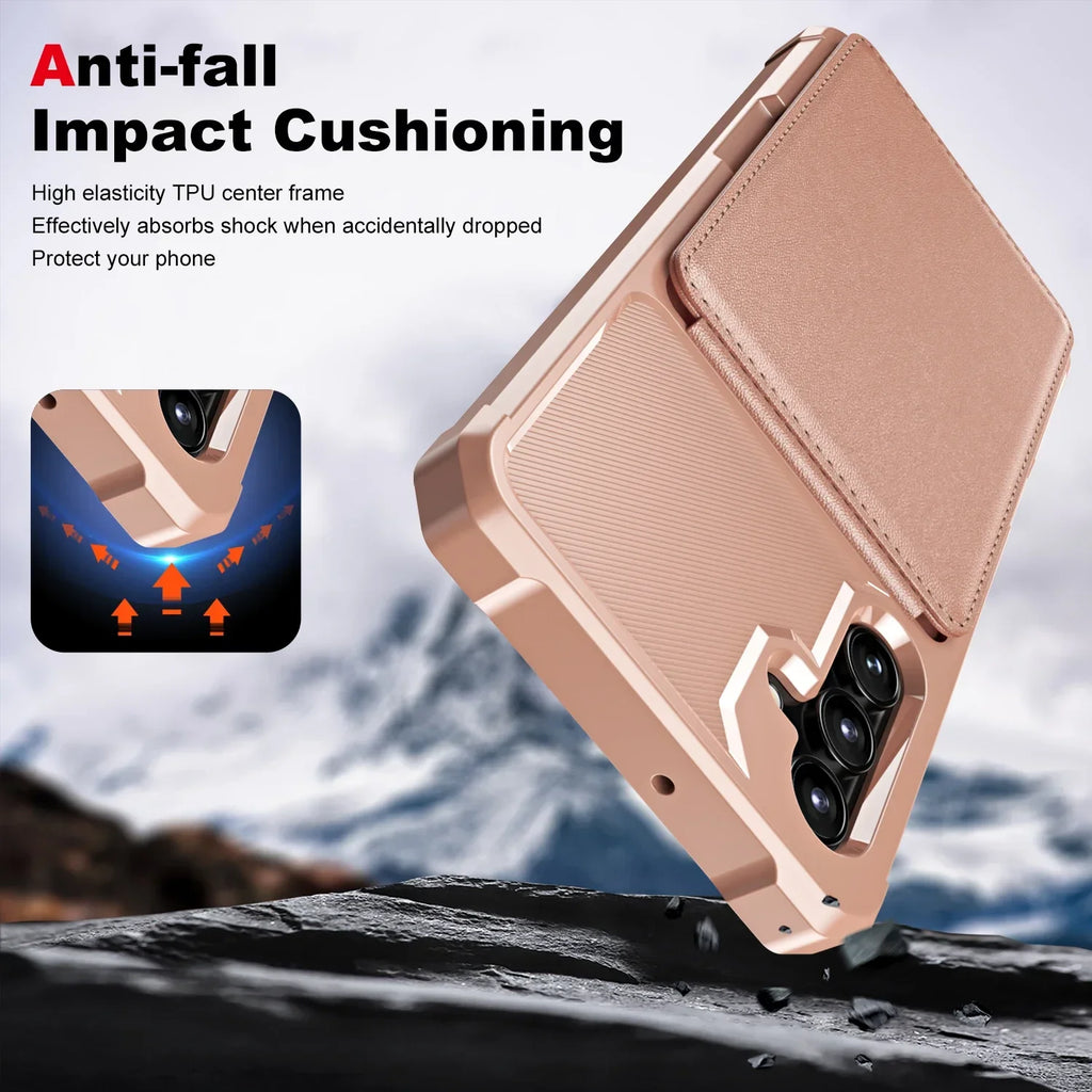 For Samsung S26 S25 S24 S23 S22 Ultra Plus FE A57 A37 A17 A56 A36 A16 A55 A35 A15 Wallet Case with Card Holder Slot Phone Cover