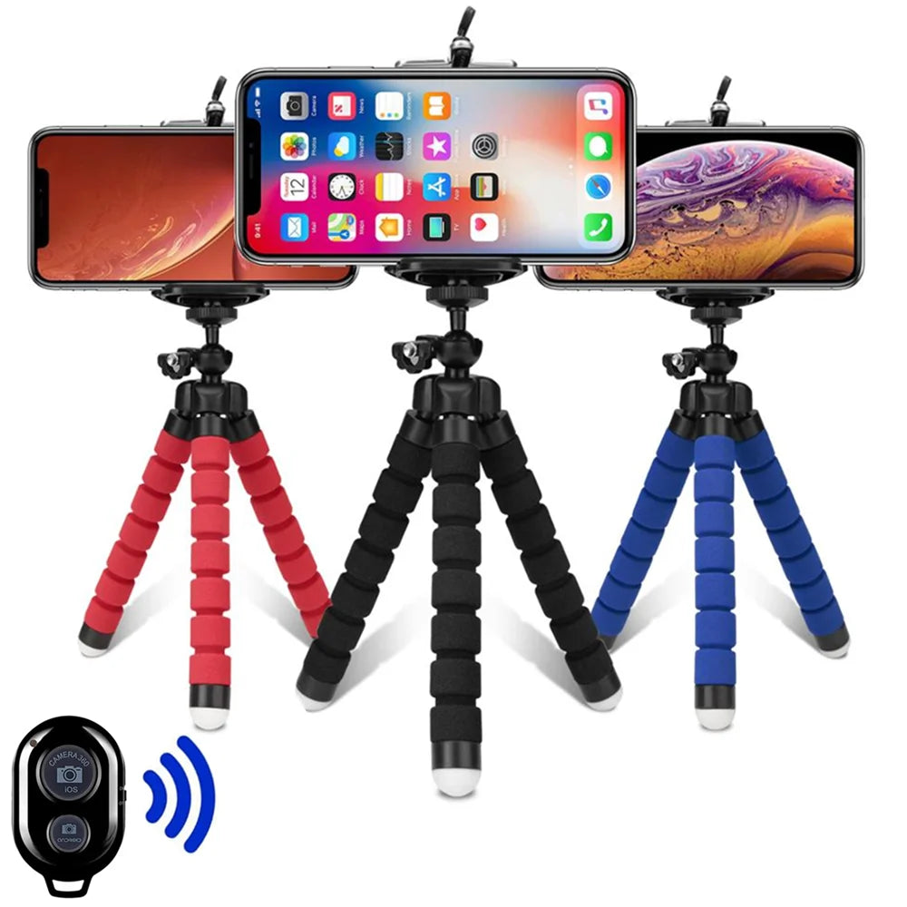 Flexible Phone Tripod with Bluetooth Remote