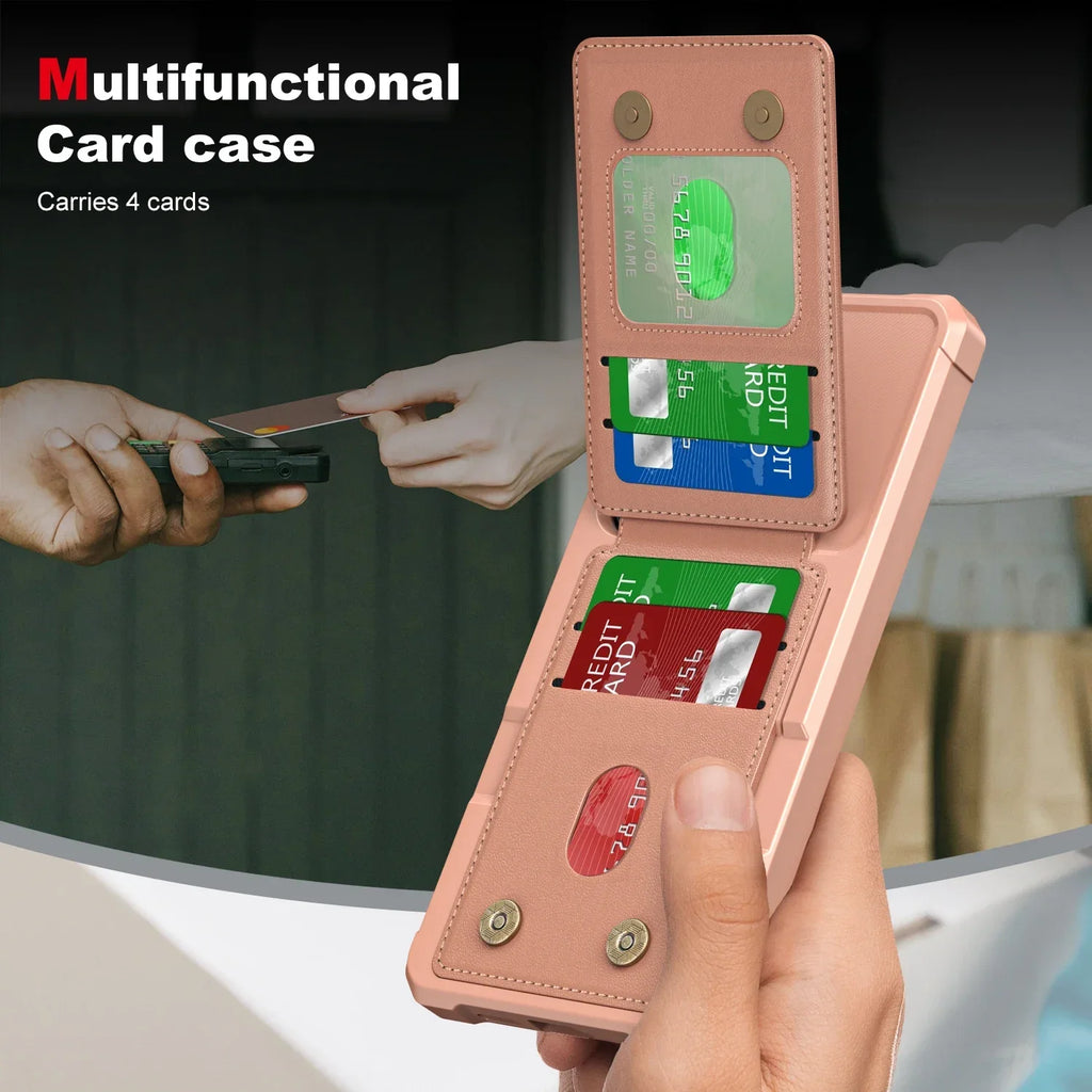 For Samsung S26 S25 S24 S23 S22 Ultra Plus FE A57 A37 A17 A56 A36 A16 A55 A35 A15 Wallet Case with Card Holder Slot Phone Cover